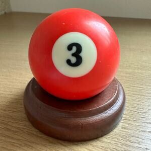 Billiard/Pool Regulation Resin 2-1/4" 6oz Replacement Ball Bold Number Red 3